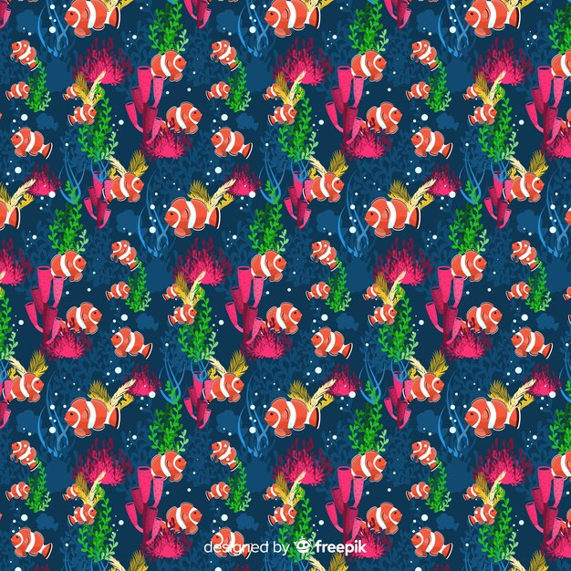 Flat coral pattern 