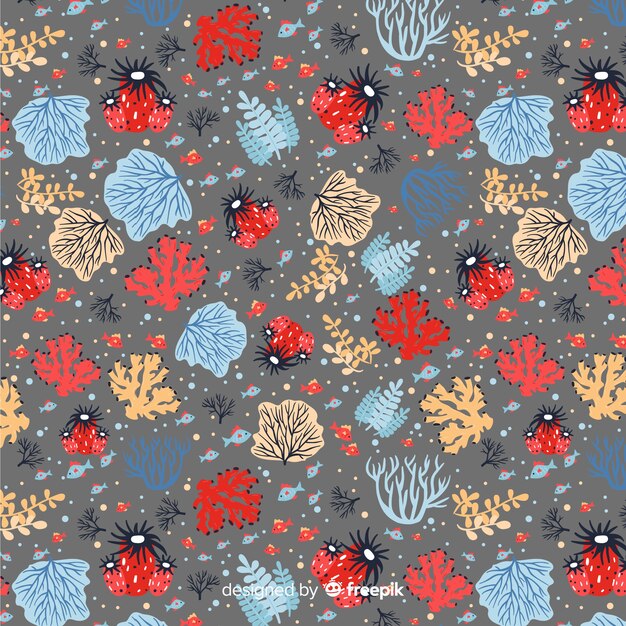 Flat coral pattern