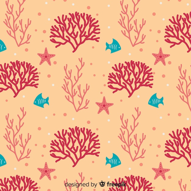 Flat coral pattern