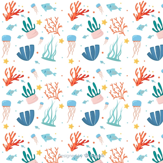 Free vector flat coral pattern