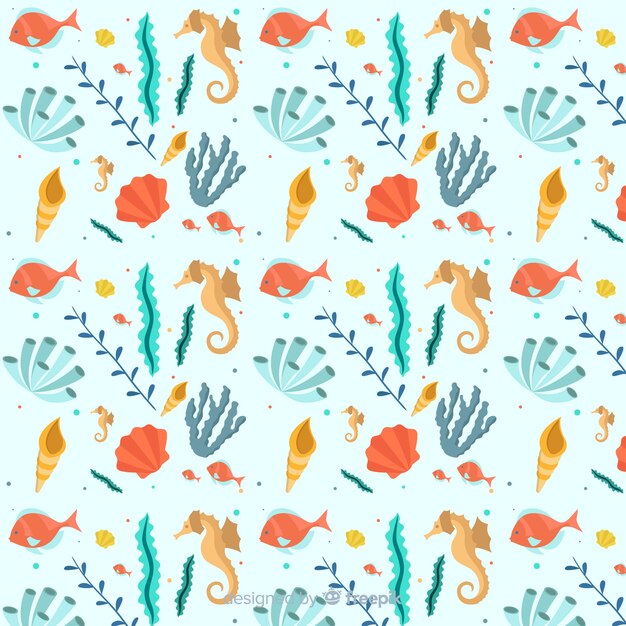 Flat coral pattern