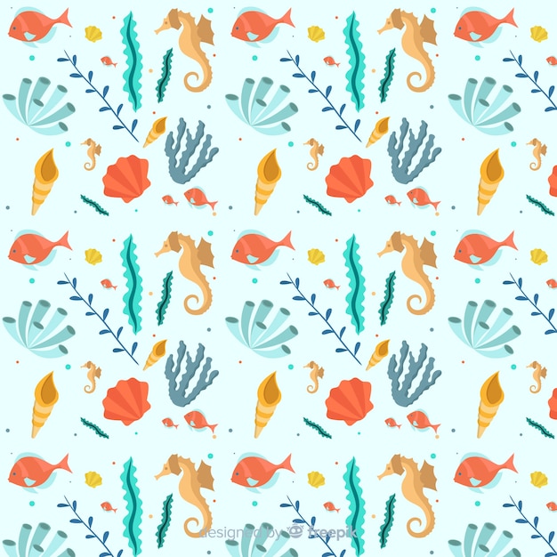 Flat coral pattern