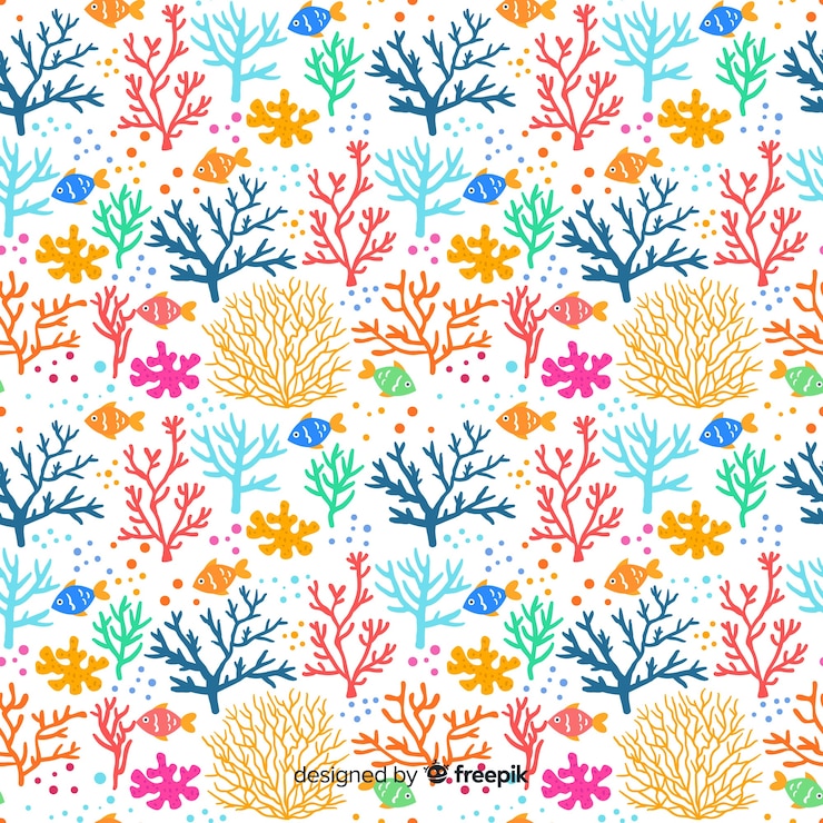 Free Vector flat coral pattern