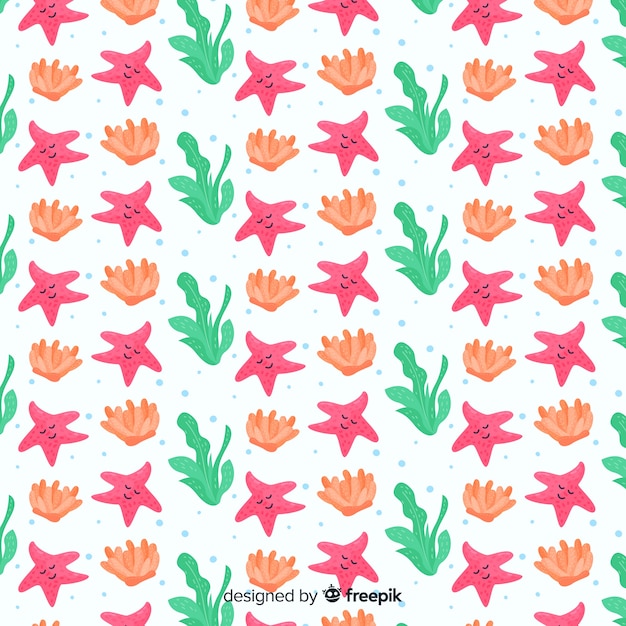 Free vector flat coral pattern