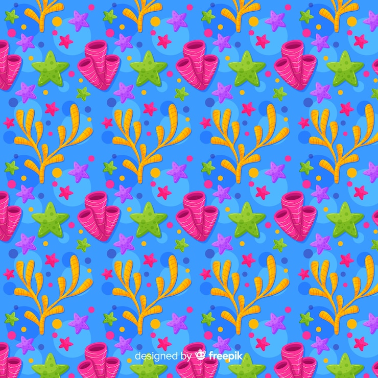 Free Vector flat coral pattern