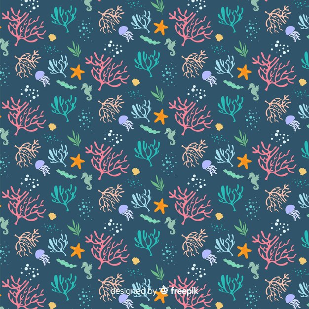 Flat coral pattern