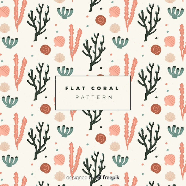 Free vector flat coral pattern