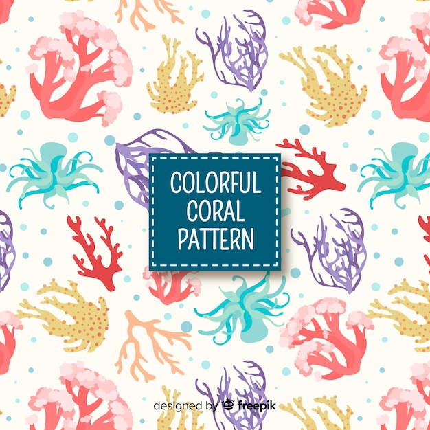Free vector flat coral pattern