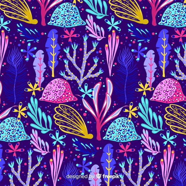 Free vector flat coral pattern