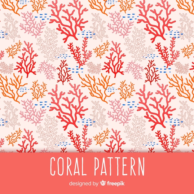 Free vector flat coral pattern