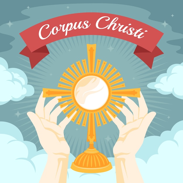 Flat corpus christi illustration