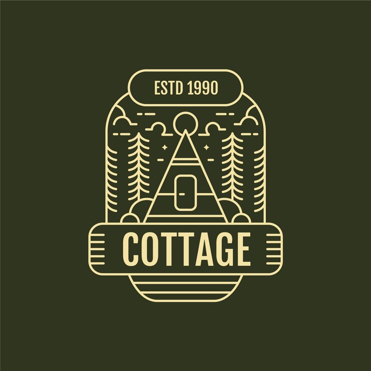 Free Vector flat cottage logo