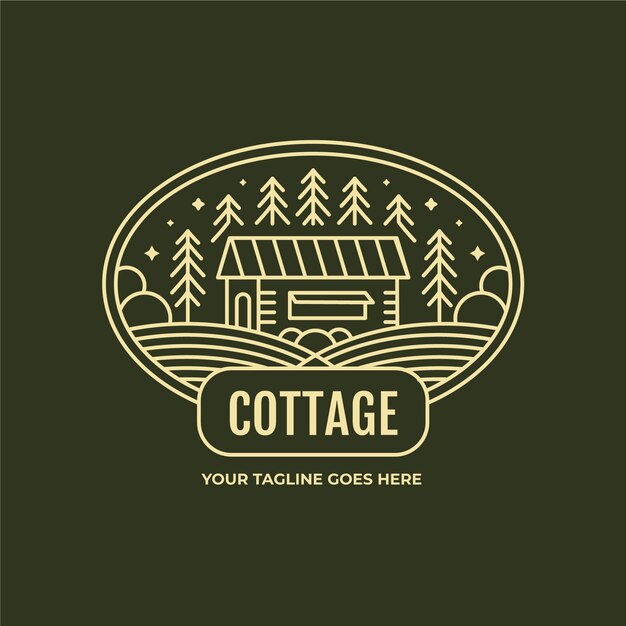 Flat cottage logo