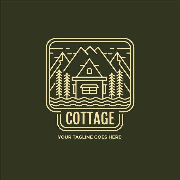 Flat cottage logo