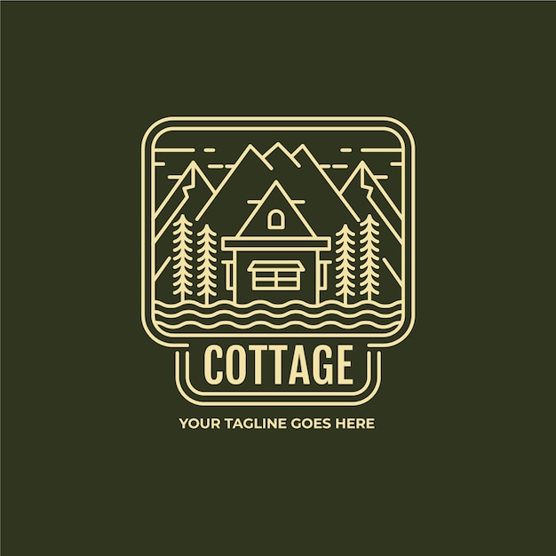 Flat cottage logo