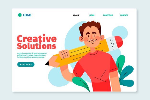 Flat creative solutions web template