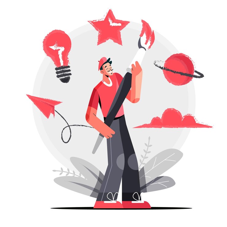 मुफ़्त वेक्टर flat creativity concept illustration