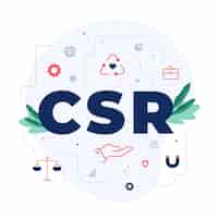 Vettore gratuito concetto di csr piatto illustrato