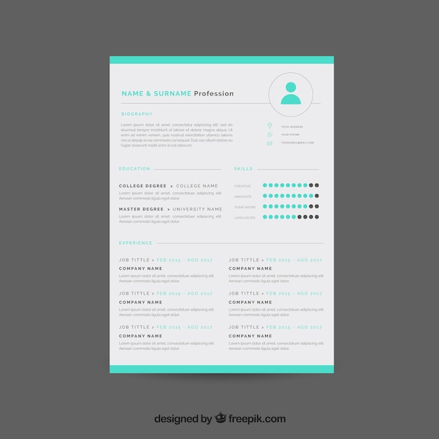 Flat curriculum template