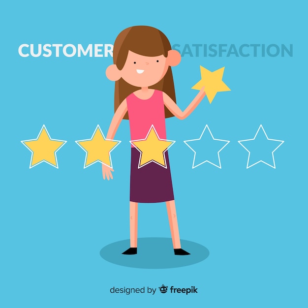 Vettore gratuito flat customer satisfaction design