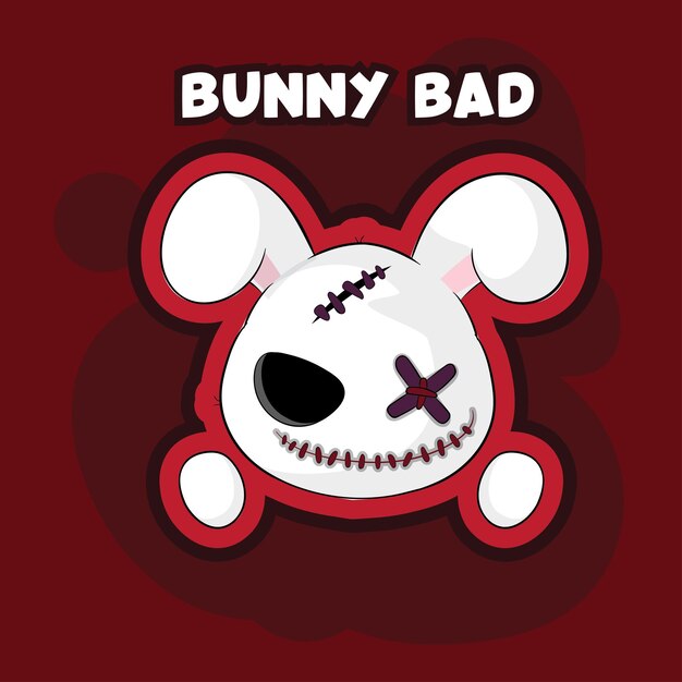 Crazy Voodoo Rabbit Colored Cute Evil Rabbit Isolated Sewn Voodoo Bunny  Walking Through Vector Illustration Stock Illustration - Download Image Now  - iStock