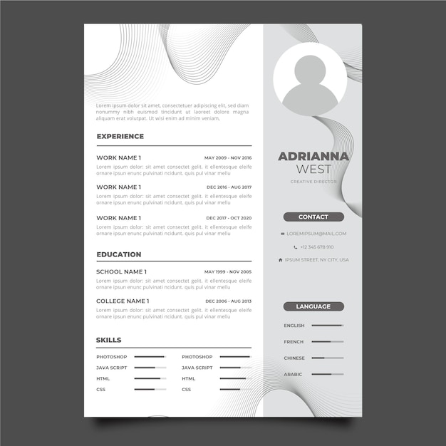 Flat cv template