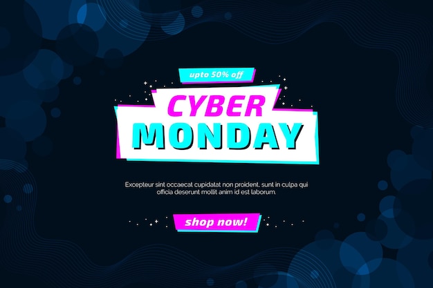 Flat cyber monday background