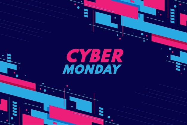 Flat cyber monday background