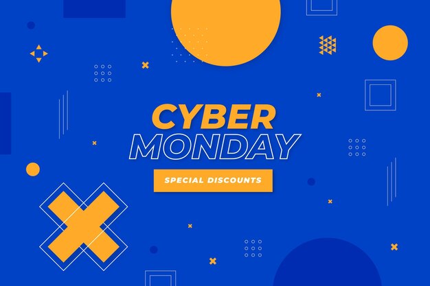 Flat cyber monday sale background