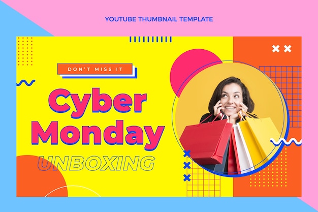 Flat cyber monday youtube thumbnail