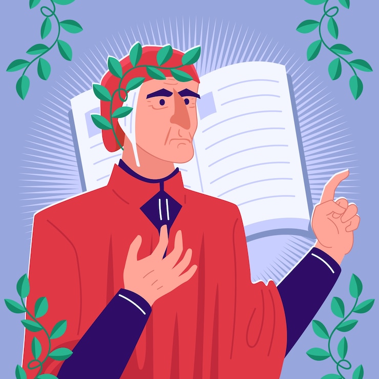 Free Vector flat dante illustration