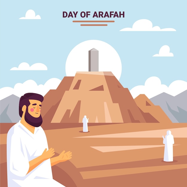 Piatto giorno di arafah illustrazione