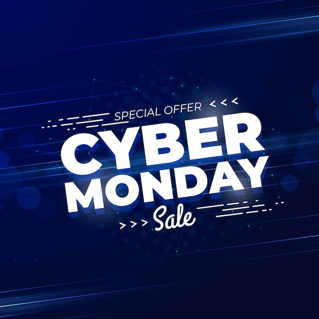 Flat deisgn cyber monday concept