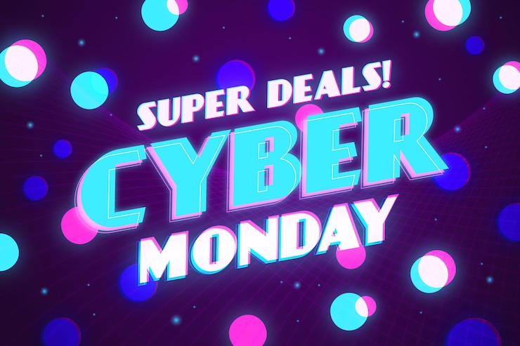 Free Vector flat deisgn cyber monday concept