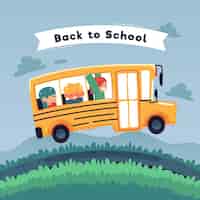Free vector flat deisng children back to school