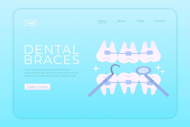 Flat dental care landing page