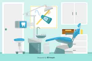 Free vector flat dental clinic background