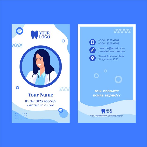 フラット歯科医院IDカードテンプレート