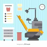 Free vector flat dental clinic illustration