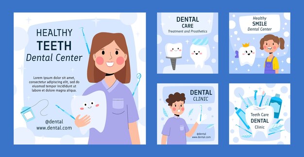 flat dental clinic instagram posts collection