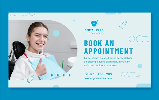 Flat dental clinic social media post template