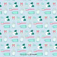 Free vector flat dentist pattern