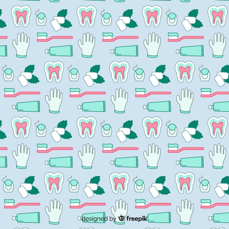 Free Vector flat dentist pattern