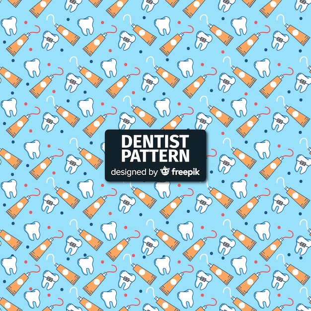 Free vector flat dentist pattern