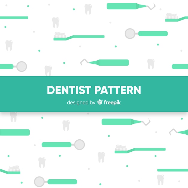 Flat dentist tools pattern