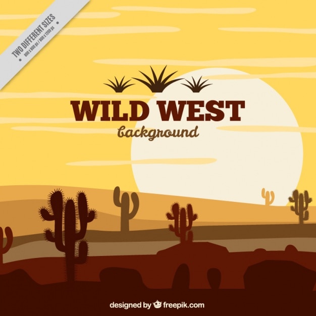 Free vector flat desert background with vegetation