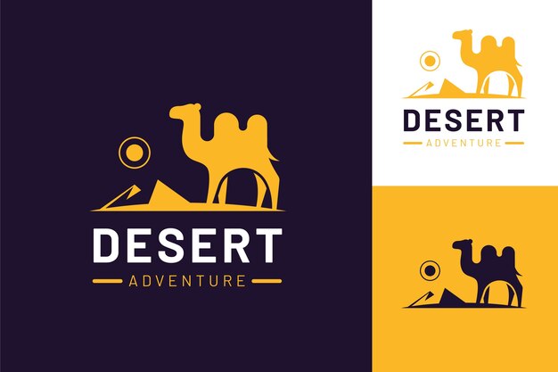 Flat desert logo