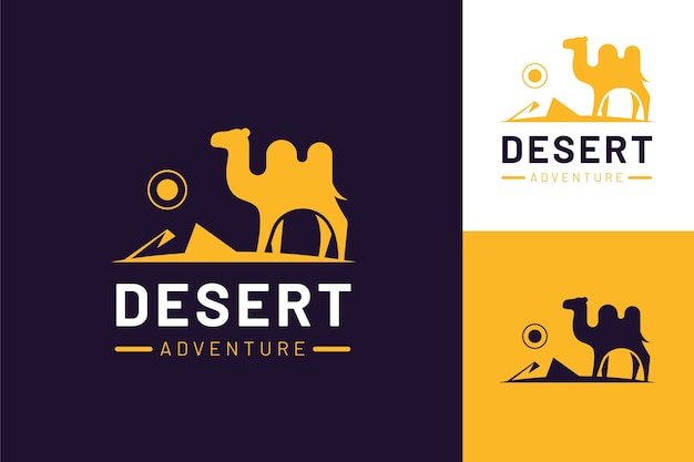 Flat desert logo