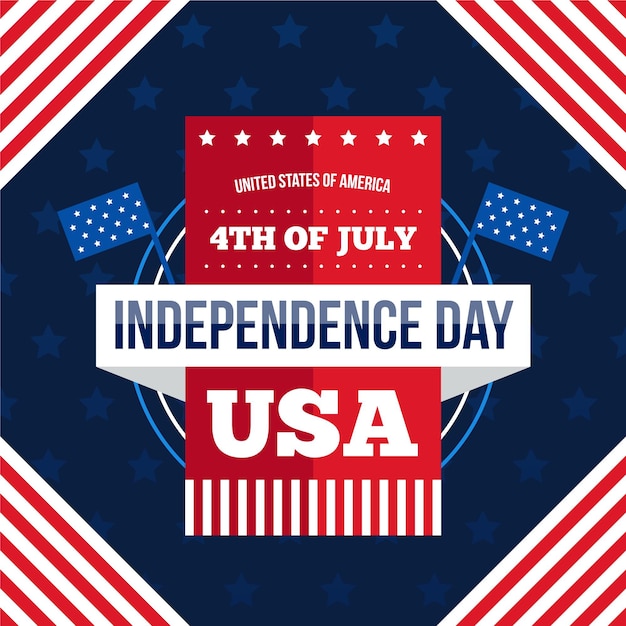 Flat design 4th of july event
