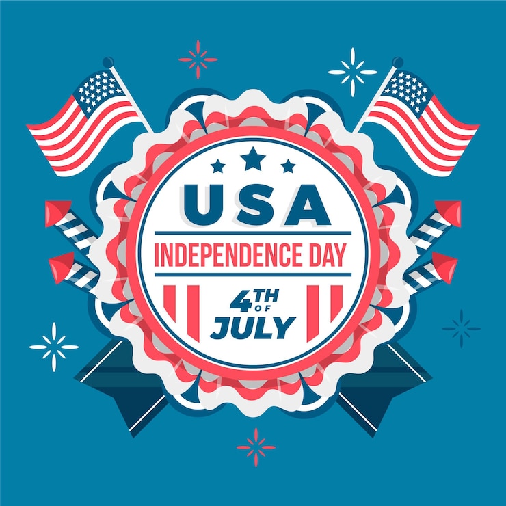 Free Vector flat design 4th of july event